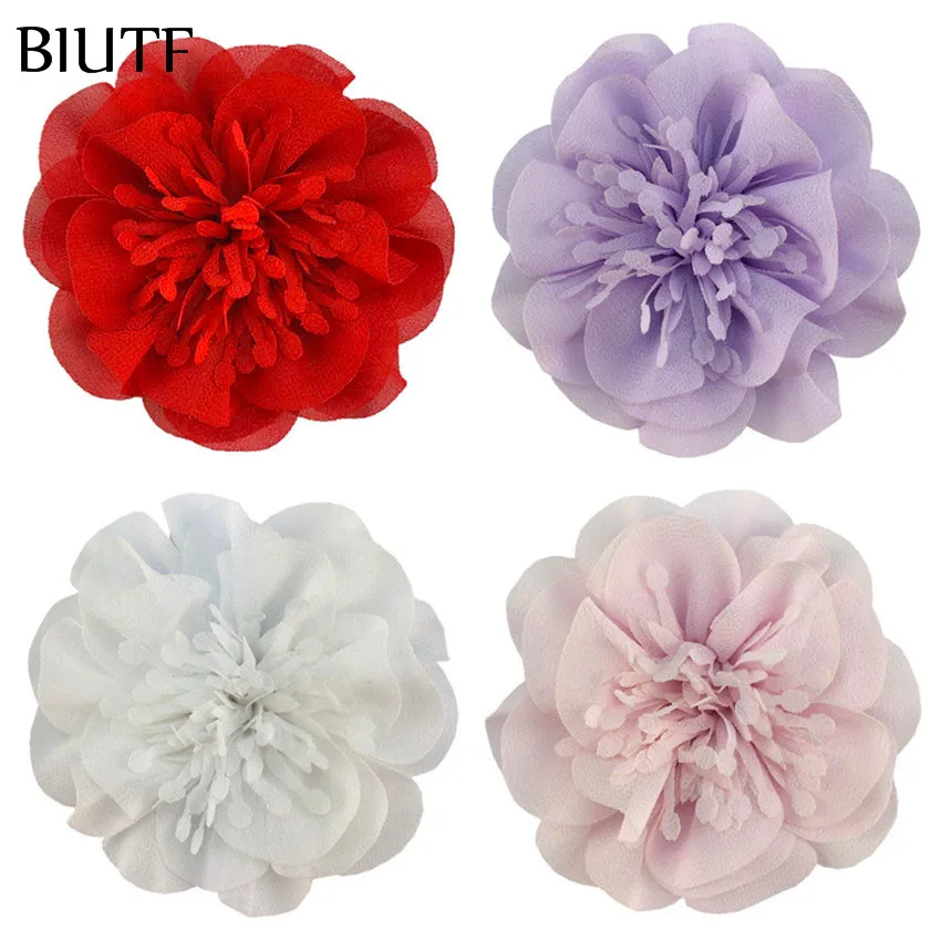 500 шт./лот 3 6 ''ручной работы с шифоновым цветком цветок свадебное украшение