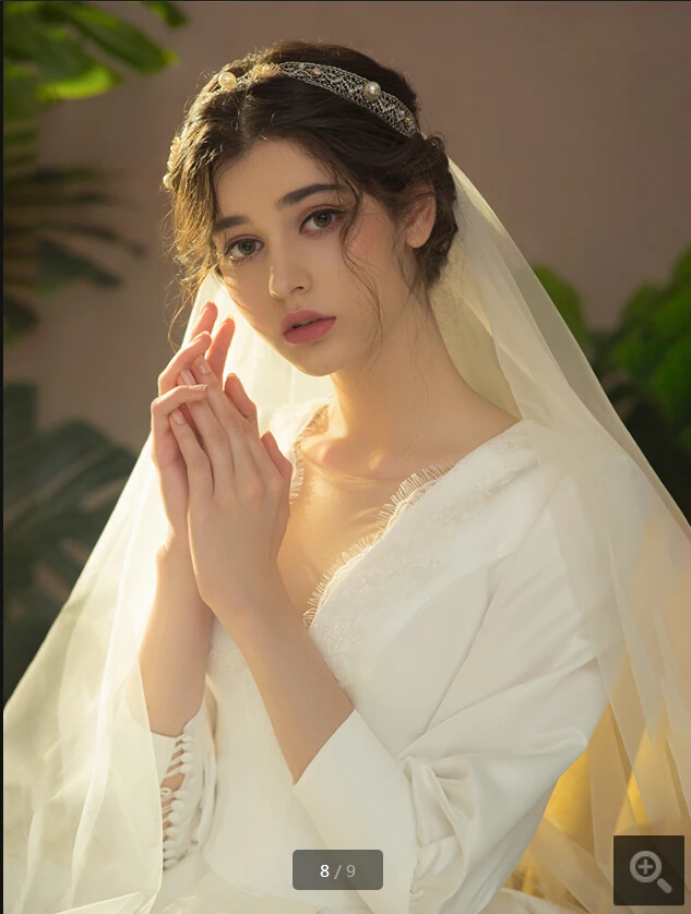 2020 new arrival white lace satin corset a line wedding dress 3/4 sleeve deep v neck sexy court train bridal gowns hot sale | Свадьбы и