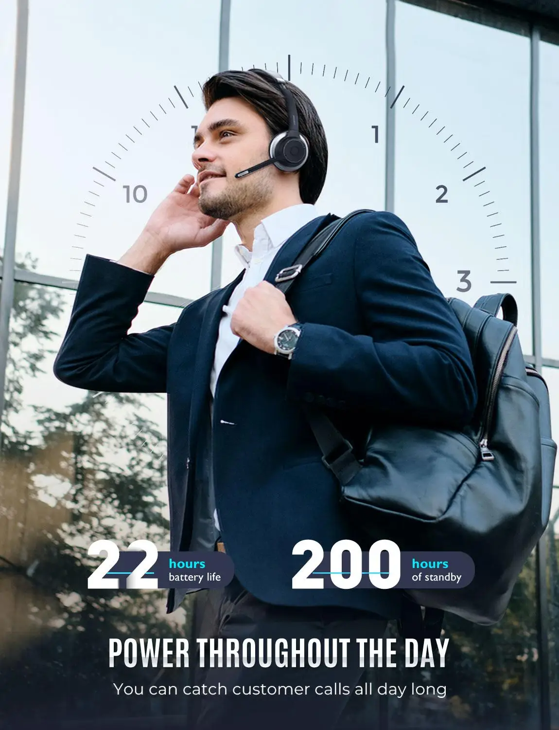 mpow hc5 bluetooth 5 0 headset with usb adapter cvc8 0 dual mic noise cancelling headset with 22h playtime for pc office work free global shipping