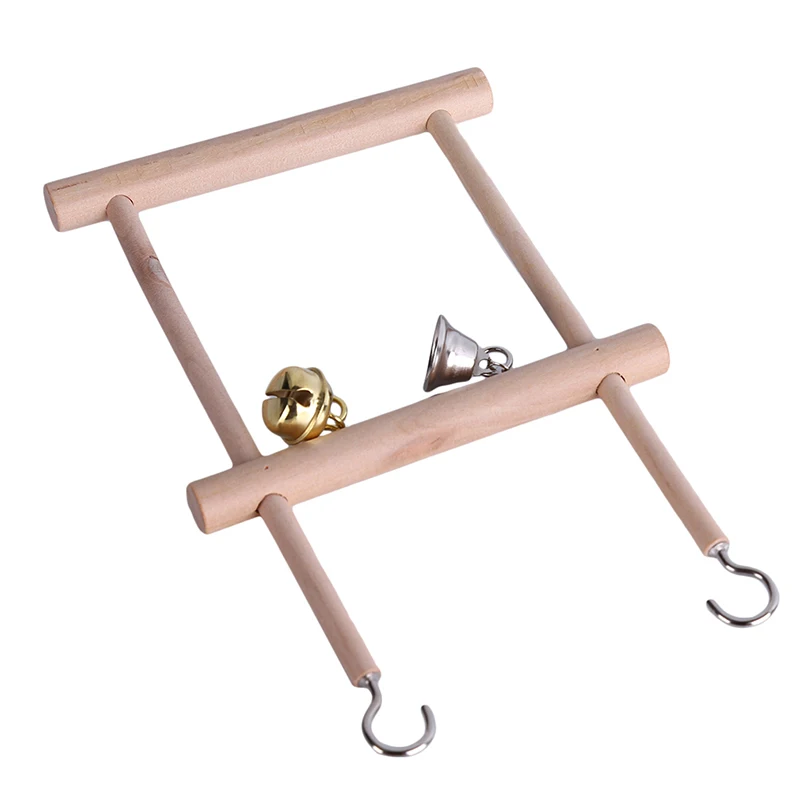 Wooden Stand Ladders Climber Bird Playground Toy Swing Cage Hanging Chew Toys For Birds | Дом и сад