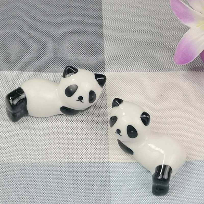Прекрасный панда палочка для еды набор японский керамический держатель палочек