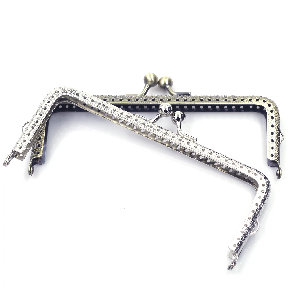 

10PCS 15cm Silver Bronze Tone Purse Frames Pouch Bag Kiss Clasps Buckle Lock Handbag Handle Handmade Crafts Hardware Accessories