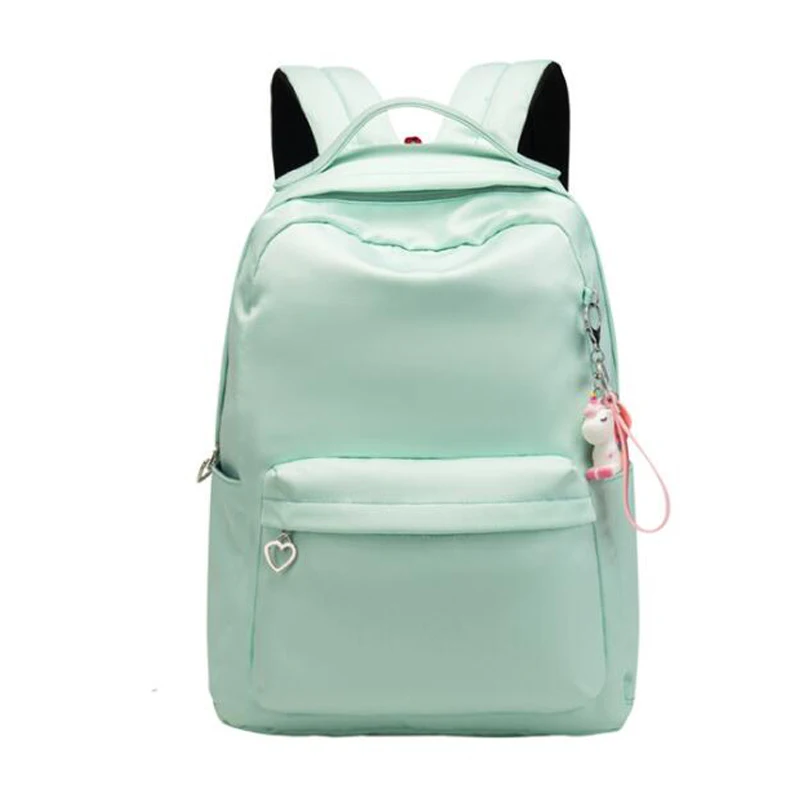 "Детский Школьный рюкзак, нейлоновый Водонепроницаемый ранец для девочек-подростков, школьная сумка на молнии с милой куклой"