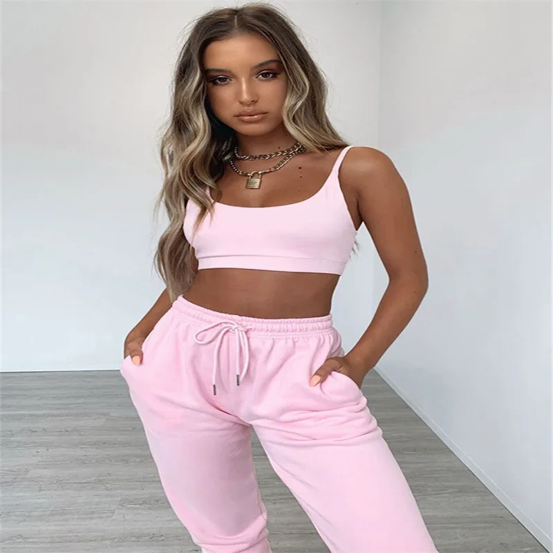 

Women's Casual Loose Sweatpants, Elastic Waist Drawstring Solid Color Sports Jogger Pants with Pockets