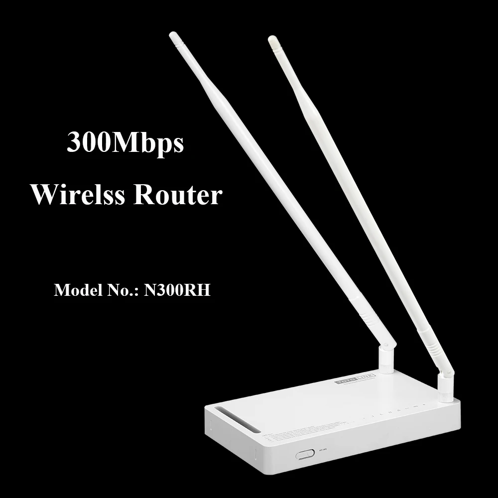 TOTOLINK N300RH 300Mbp беспроводной N высокой мощности большой диапазон маршрутизатор/ретранслятор с 2* 11dBi Съемная антенна, английская прошивка