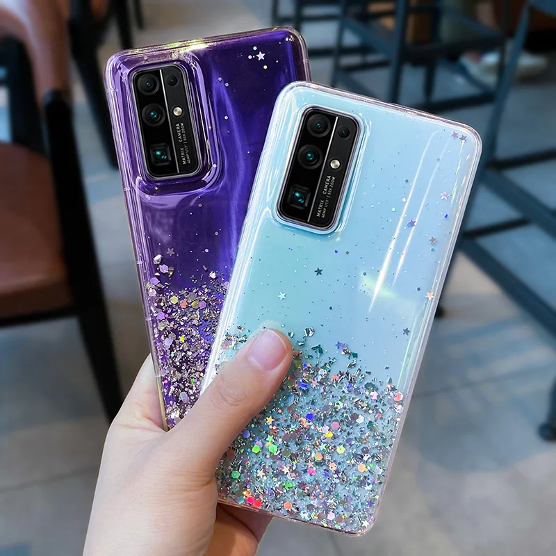 Блестящие звездочки чехол для телефона Samsung Galaxy A51 A50 A71 A31 A10 s8 S10 Plus Note 20 ультра