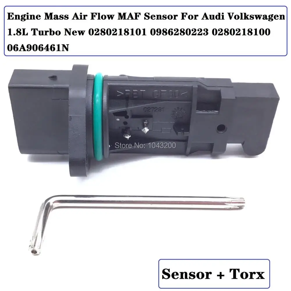 Датчик массового расхода воздуха MAF для VW Passat 2002 2005 1.8L 0280218101 0986280223 0280218100 06A906461N
