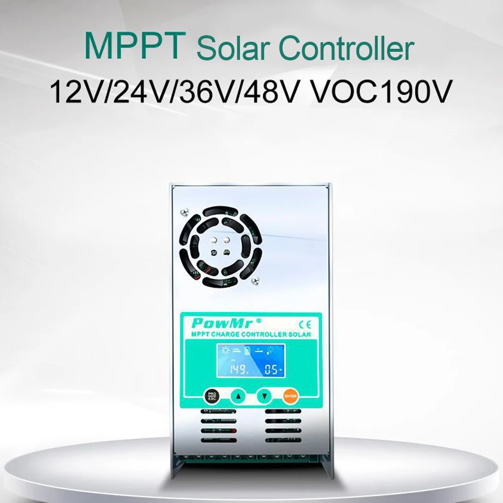 

MPPT-60A Safe And Reliable Solar Charge And Discharge Controller 12/24/36/48V Auto-Max DC190V Input Solar Controller With Fan