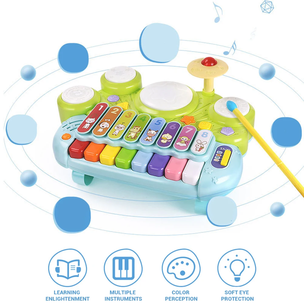 Музыкальная игрушка 3 в 1 детский Ручной Ударный пианино для раннего развития