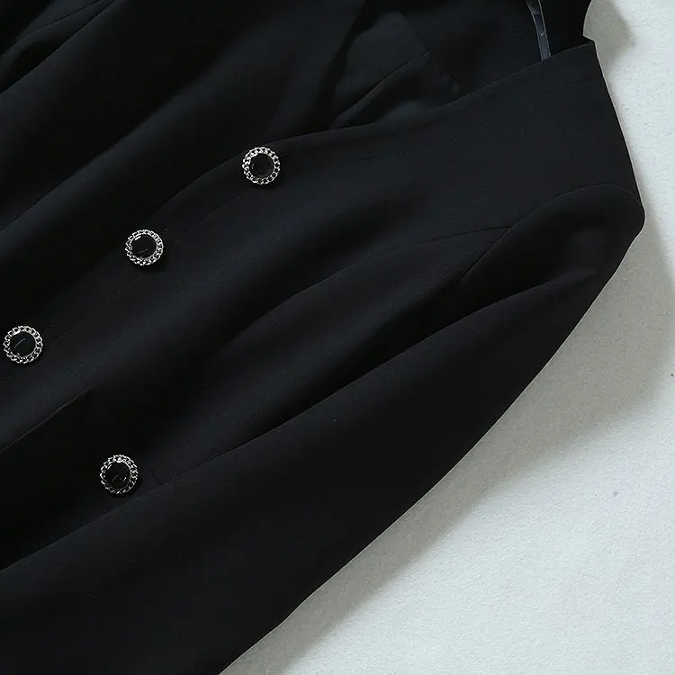 Top Quality New Autumn Winter Long Dress Women V-Neck Beading Buttons Up Pocket Patchwork Long Sleeve Dress Outfits Party