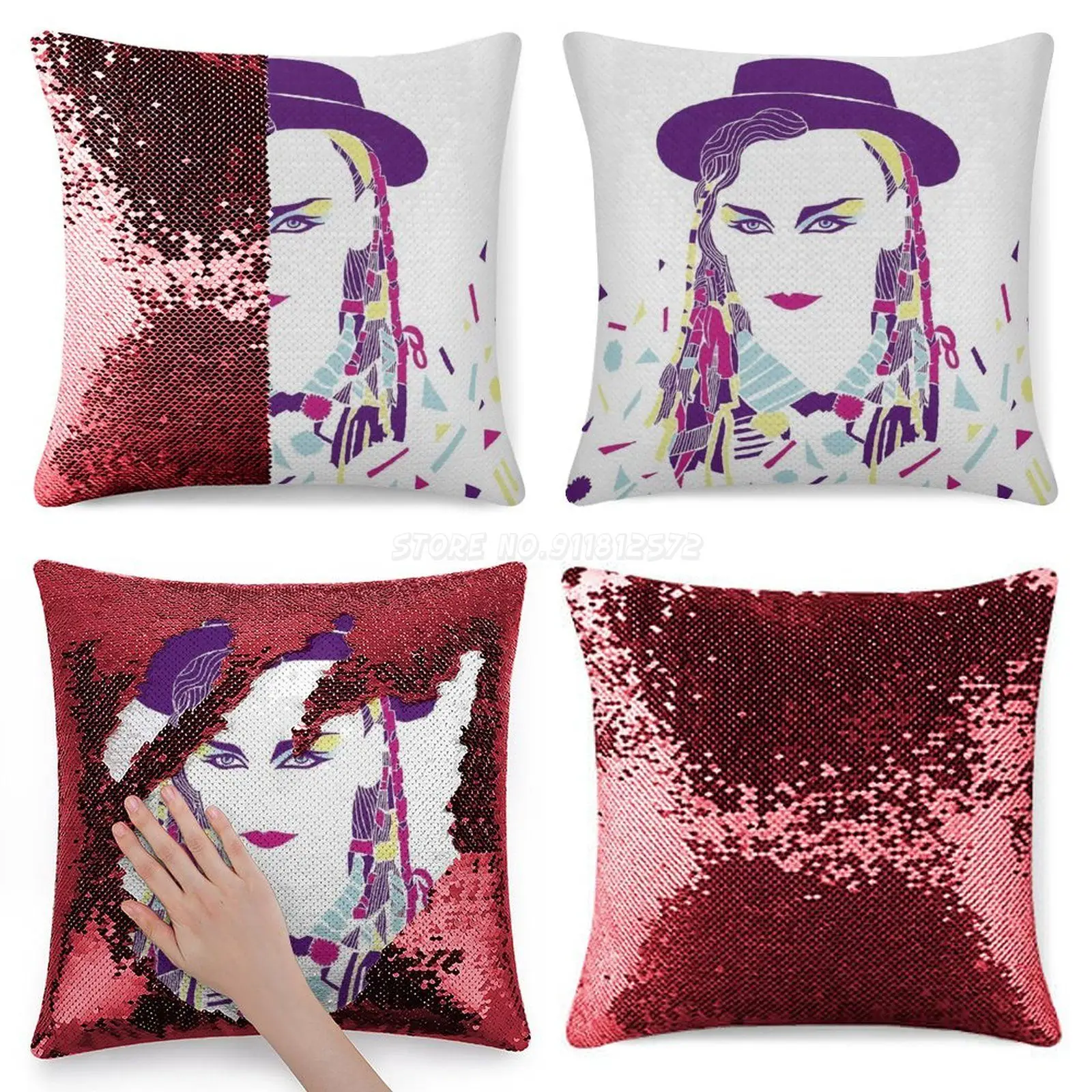 Наволочка с блестками и подушкой для мальчиков наволочка 40 см x мальчика клуба