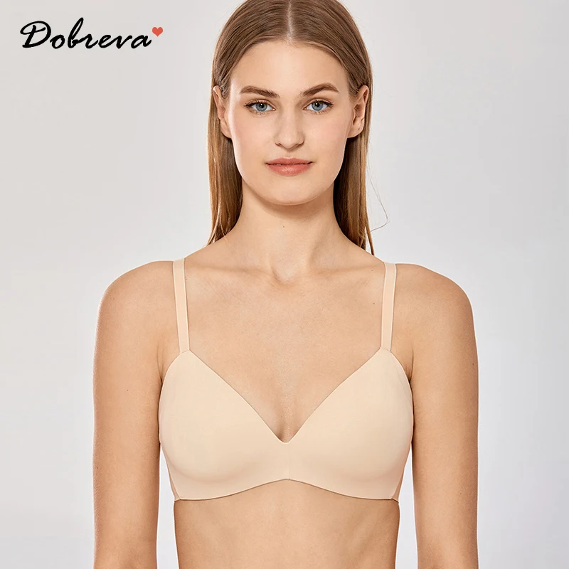 

Women's Full Coverage Wire-free T-shirt Smooth Lightly Lined Contour Bra