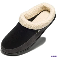 warm cotton slippers men shoes bathroom indoor man winter fur shoes high quality plush house flat footwear plus size 48 49 50
