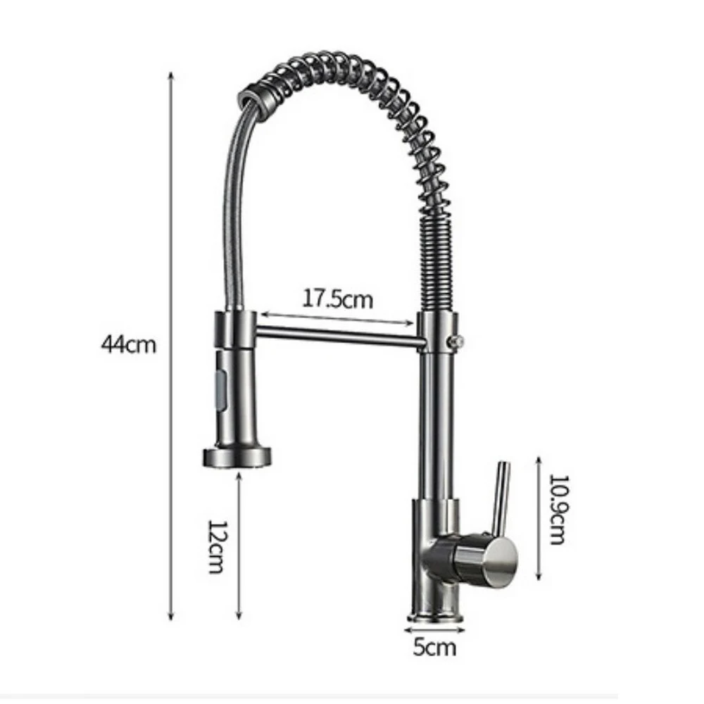 

Kitchen Spring Faucet 360 Rotatable Pull Down Kitchen Faucet All Copper Hot Cold Single Handle Mixer Tap Convenient for Kitchen