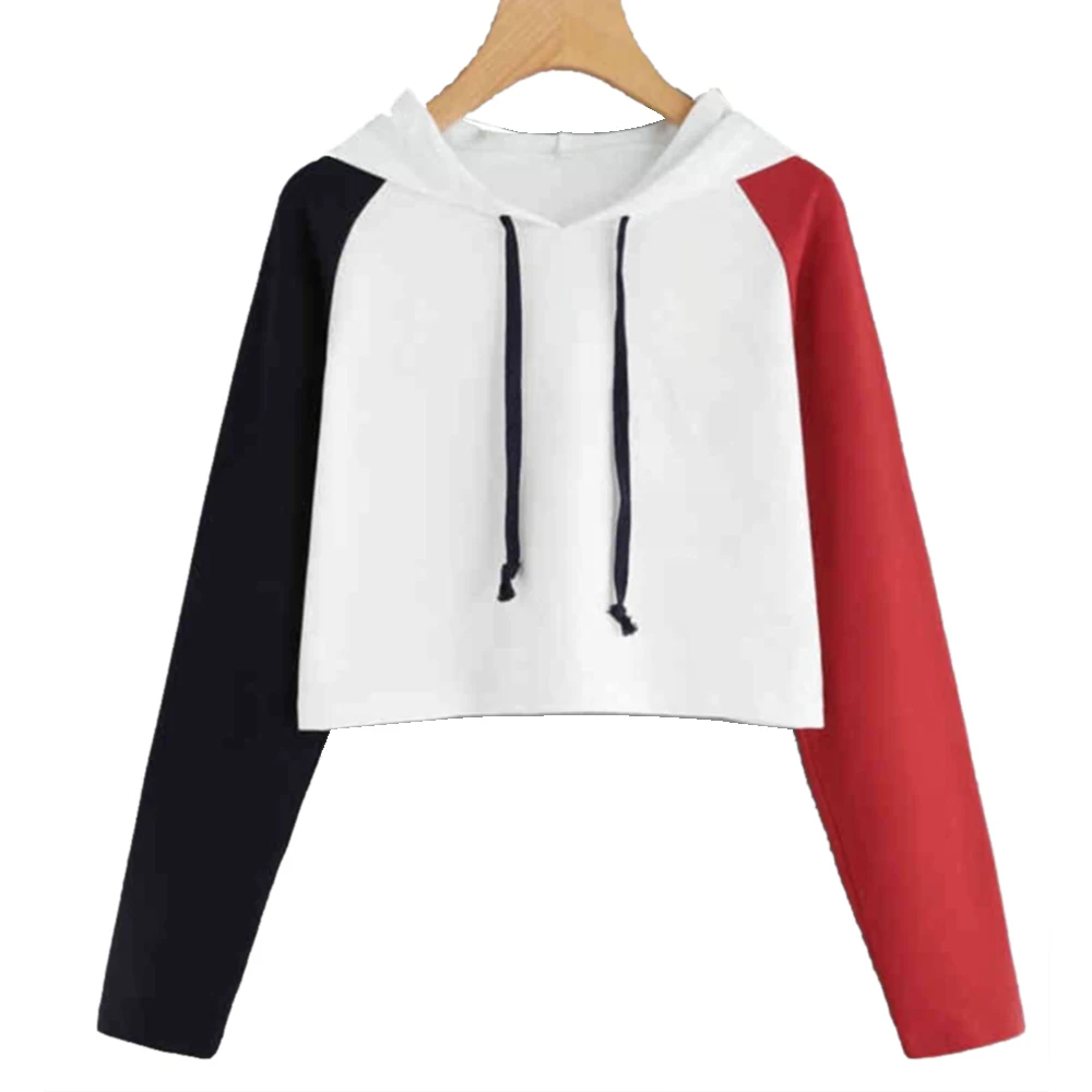 Женская толстовка с капюшоном AOWOFS повседневная разноцветная длинными рукавами