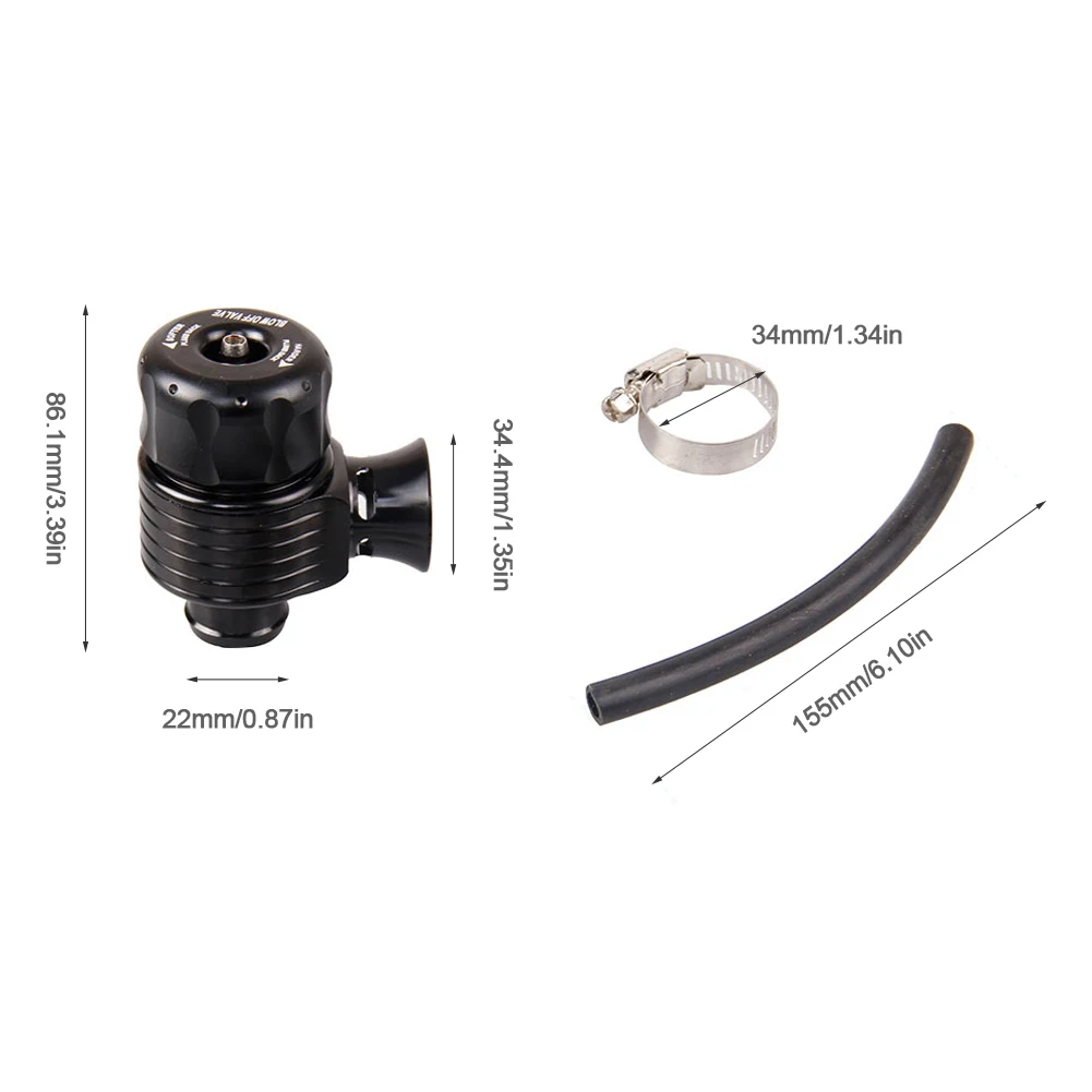 

Universal Adjustable Turbo Dump Pressure Relief Valve Adjustable Turbine Pressure Relief Valve Single Side Flare Car Accessories