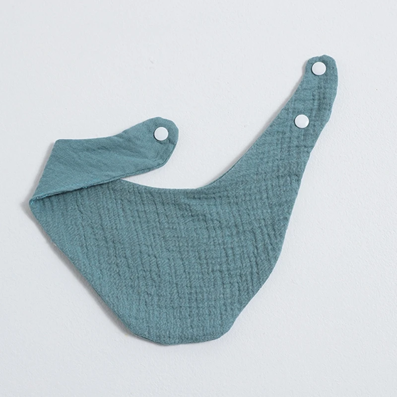 

Baby Bibs Muslin Cotton Accessories Newborn Solid Color Snap Button Soft Triangle Saliva Towel Burp Cloth Feeding Drool Bibs