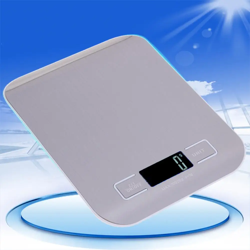 Цифровые кухонные весы из нержавеющей стали с USB 10 кг 1 г|Кухонные весы| |