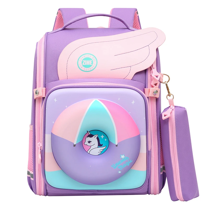 Школьный рюкзак с 3D ортопедическим рисунком единорога, школьный рюкзак для девочек, детский Ранец, школьные сумки с аниме, школьный рюкзак