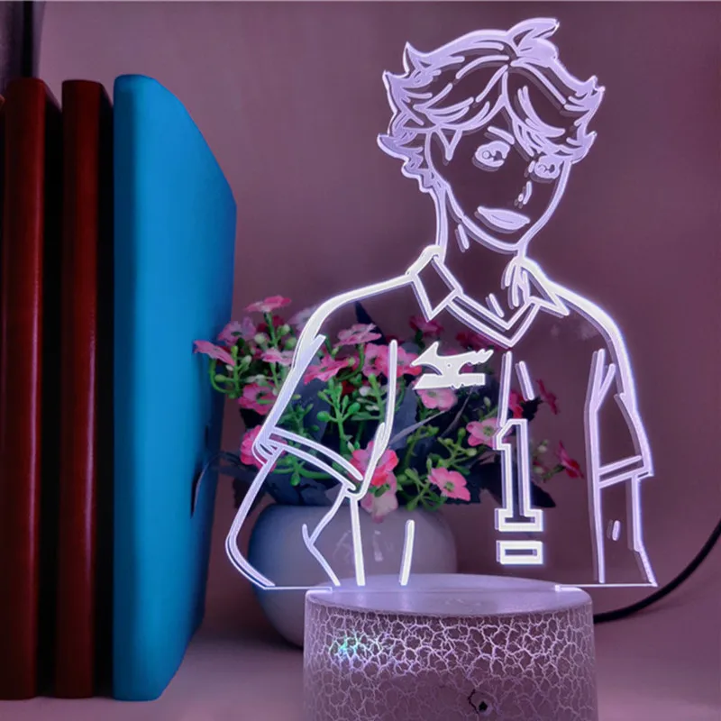 Haikyuu ToRU OIKAWA светодиодный ночной Светильник s 3D Аниме лампа светильник Настольная