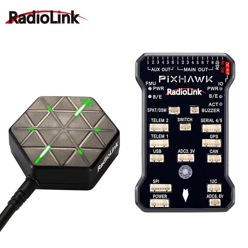

Radiolink Pixhawk PIX APM Flight Controller Combo with GPS Holder M8N GPS Buzzer 4G SD Card Telemetry Module For FPV Drones
