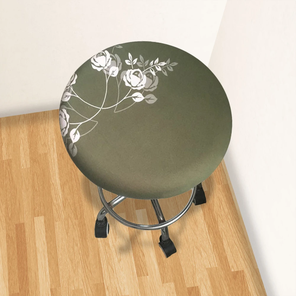 2019 круглый чехол для стула с цветочным принтом полиэстер эластичный кресла стул