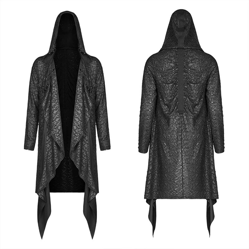 Мужской Готический винтажный вязаный кардиган в стиле панк-рейва Свободный с