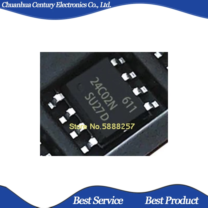 10 шт./лот AT24C02BN-SH-T AT24C02 24C02 AT24C02N AT24C02 SOP8, новый и оригинальный, в наличии