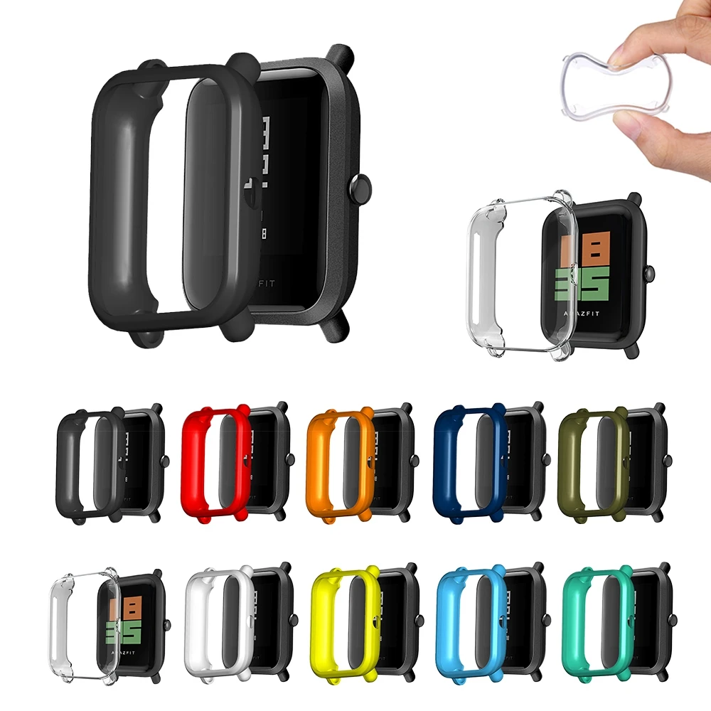 Мягкий ТПУ чехол защитный для Xiaomi Huami Amazfit Bip Youth/Lite Smart Watch защита экрана