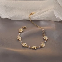 fashion daisy flower adjustable bracelet for women bangles jewelry female jewellery