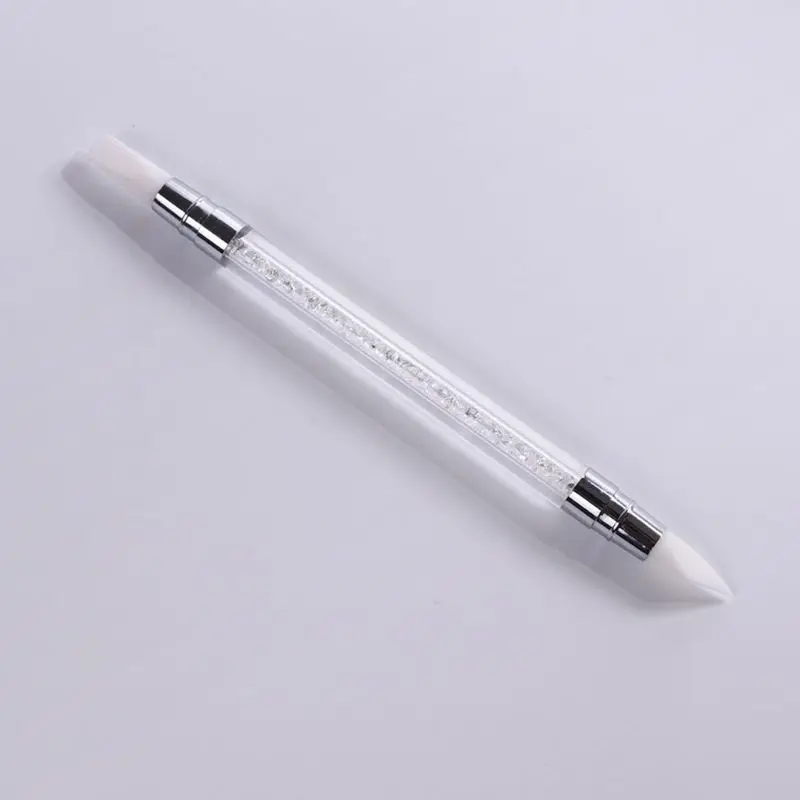 Двухсторонняя силиконовая скульптура для дизайна ногтей ручка Стразы 3D резьба