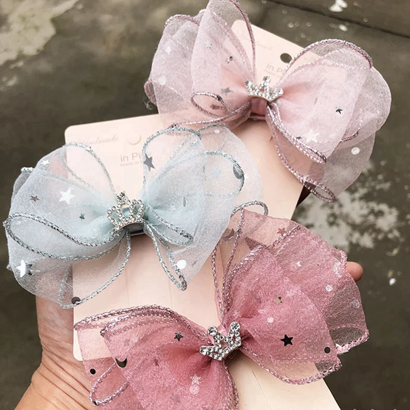 20 м рулон тюлевой ленты с проволокой и серебристыми блестками со звездами для