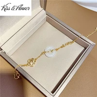 kissflower br252 fine jewelry wholesale fashion woman bride birthday wedding gift vintage hollow rose flower 24kt gold bracelet