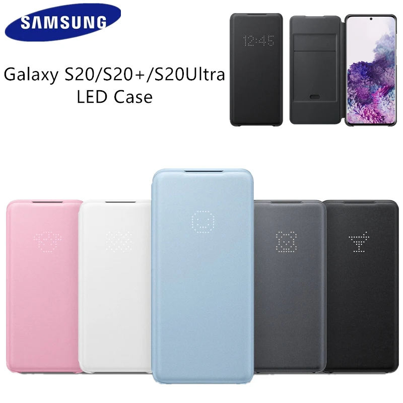 

Оригинальный умный светодиодный чехол для Samsung Galaxy S20 Plus S20 + S20 Ultra 5G, чехол-кошелек EF-NG980