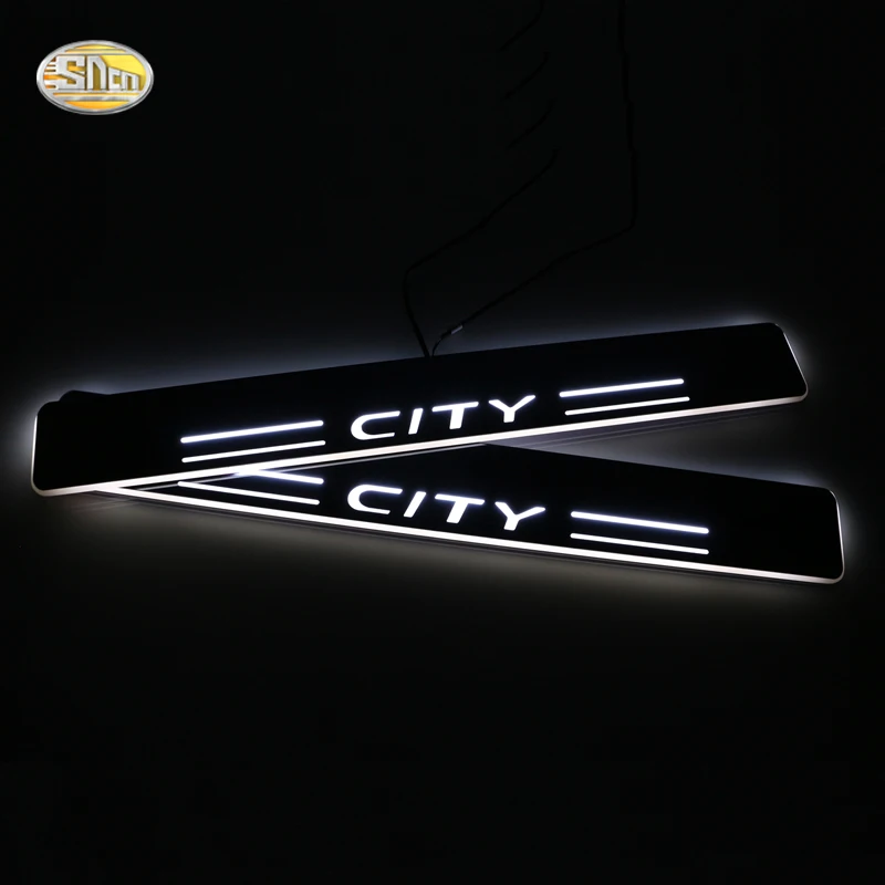Светодиодная подвижная педаль SNCN для Honda City 2012 ~ 2020 автомобильная акриловая