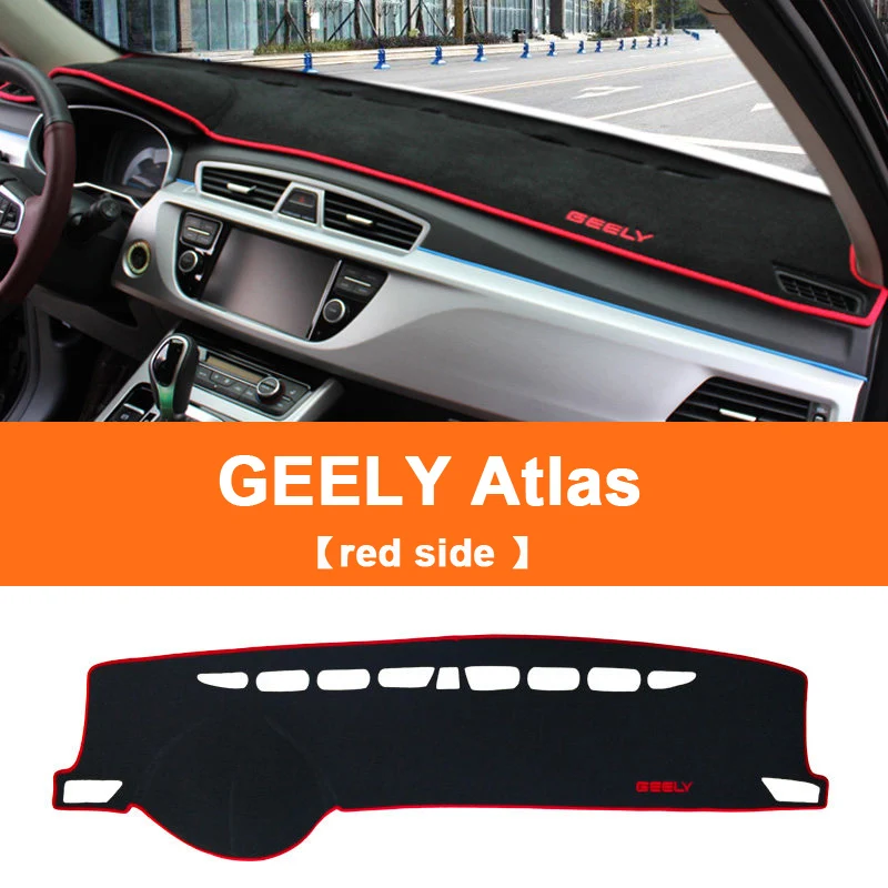 Красный Для GEELY Atlas Boyue Emgrand NL-3 Proton X70 крышка приборной панели автомобиля тире коврик солнцезащитный тент доска-планшет ковер LHD - Название цвета: Красный