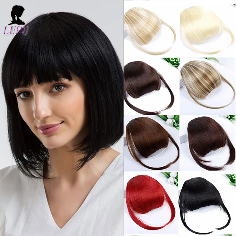 Накладные синтетические волосы LUPU черные и коричневые накладные на клипсе
