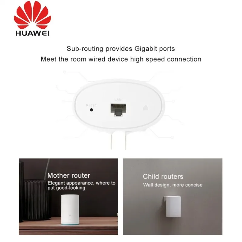 Unlocked Huawei Q2 Pro 3 Router Dual Band High Speed Wireless Hybrid Router Whole Home Mesh WIFI System Gigabit Broadband Router