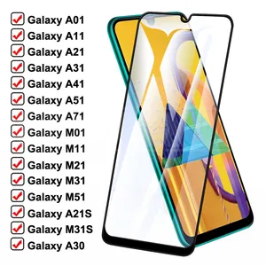 999d protective glass for samsung galaxy a01 a11 a21 a31 a41 a51 a71 screen protector m01 m11 m21 m31 m51 a30 a50 safety glass free global shipping