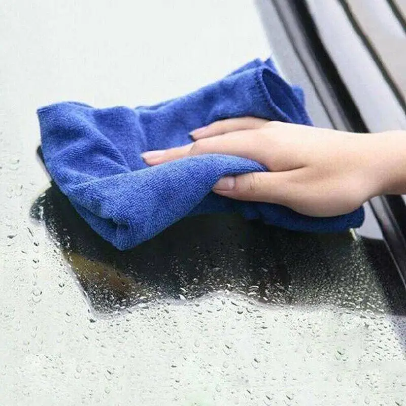 

New 50Pcs Car Washing Towel Blue Anti-Scratch Quick-Drying Microfibre Cleaning Multi-Functional Skin-Friendly Car Wash 30*30cm