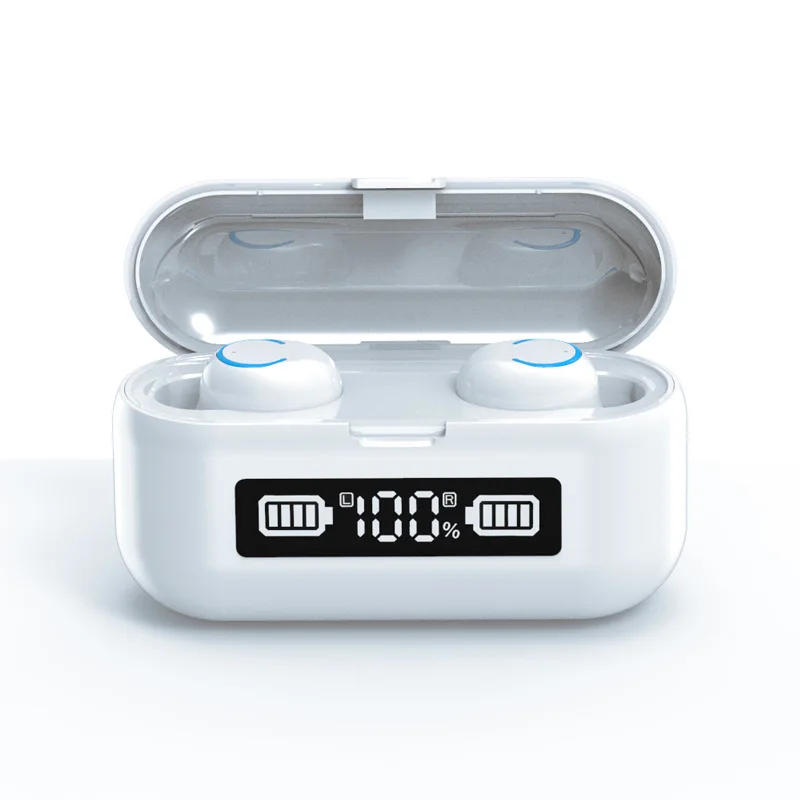 

TWS Fingerprint Touch Bluetooth 5.0 Earphones 2000mAh Charging Box HiFI Stereo Earbuds Noise Reduction earphones for Sport