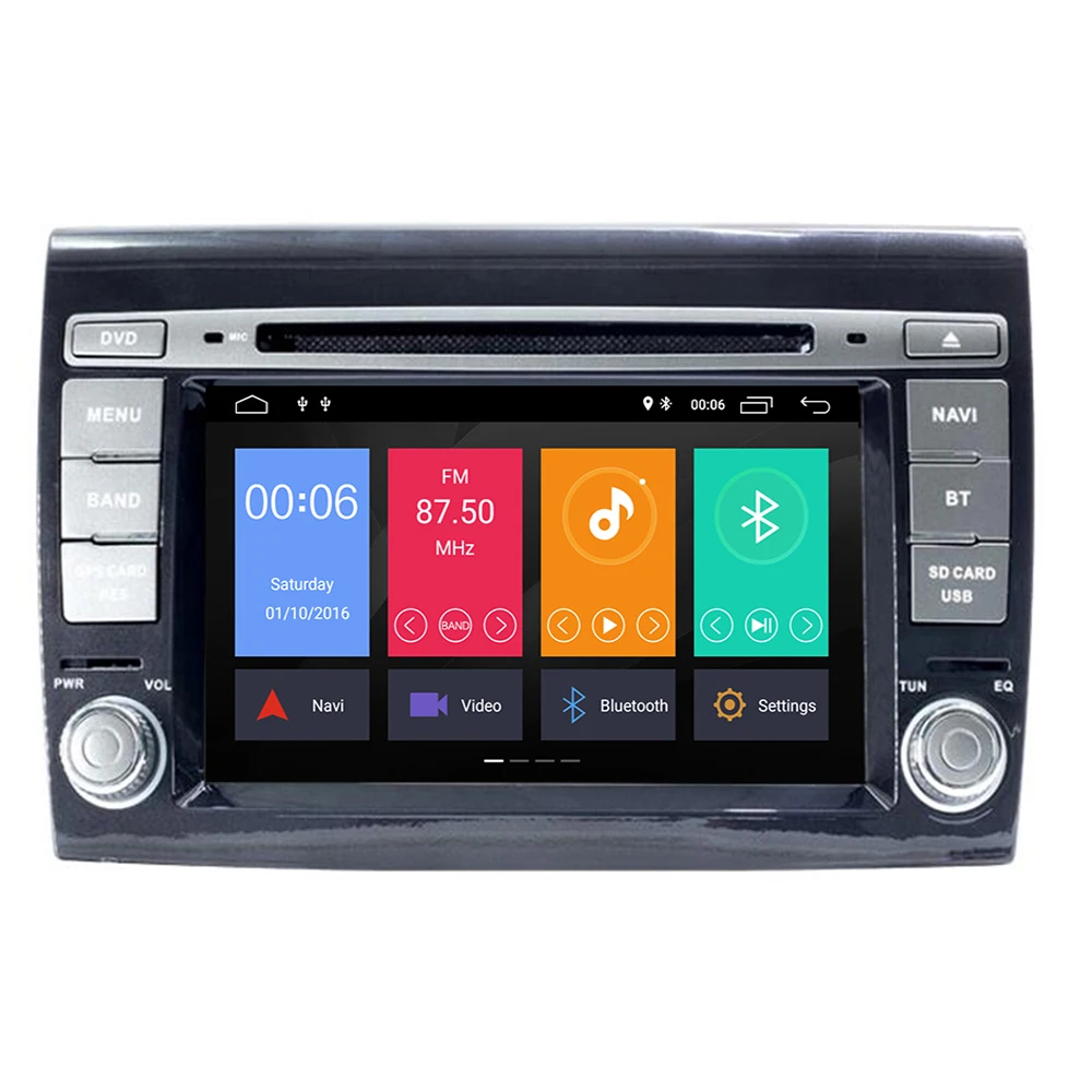 Автомобильный мультимедийный плеер Android 10 4 + 64G GPS 2 Din стерео система для Fiat/Bravo