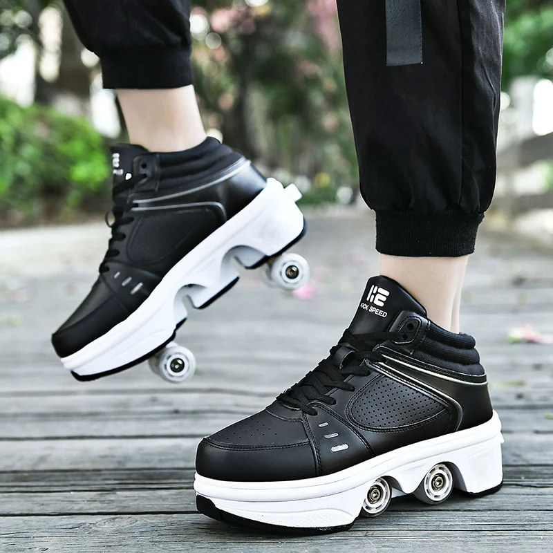 Roller Skate Shoes Men Fashion Casual Sports Sneakers Children 4 Wheels Boots Kids Girls 2022 Toys Gift Boys Outdoor Footwear