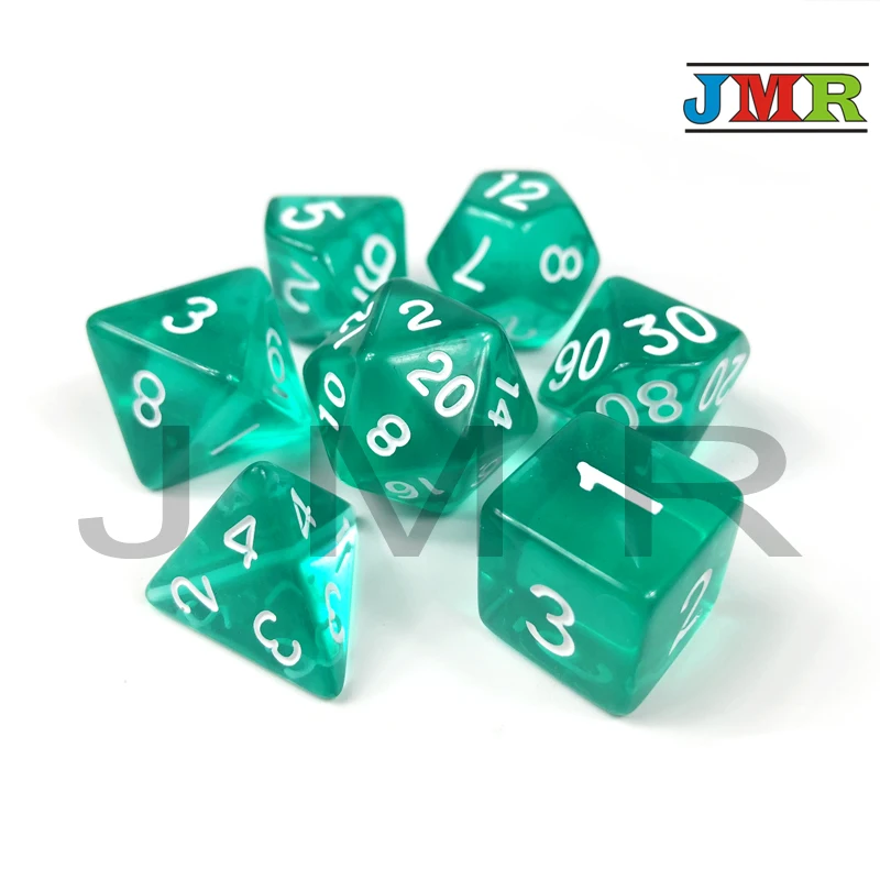 Желе эффект 7pc DnD D4 d6 d8 d10 d12 d20 розовый цвет переносные игральные кубики Rpg Dnd
