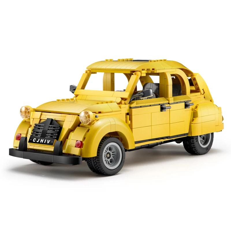 

1238pcs Moc Classic Vehicle Retro Car 2cv Building Blocks Toys Model Compatible With High Tech Brick Children's Toys