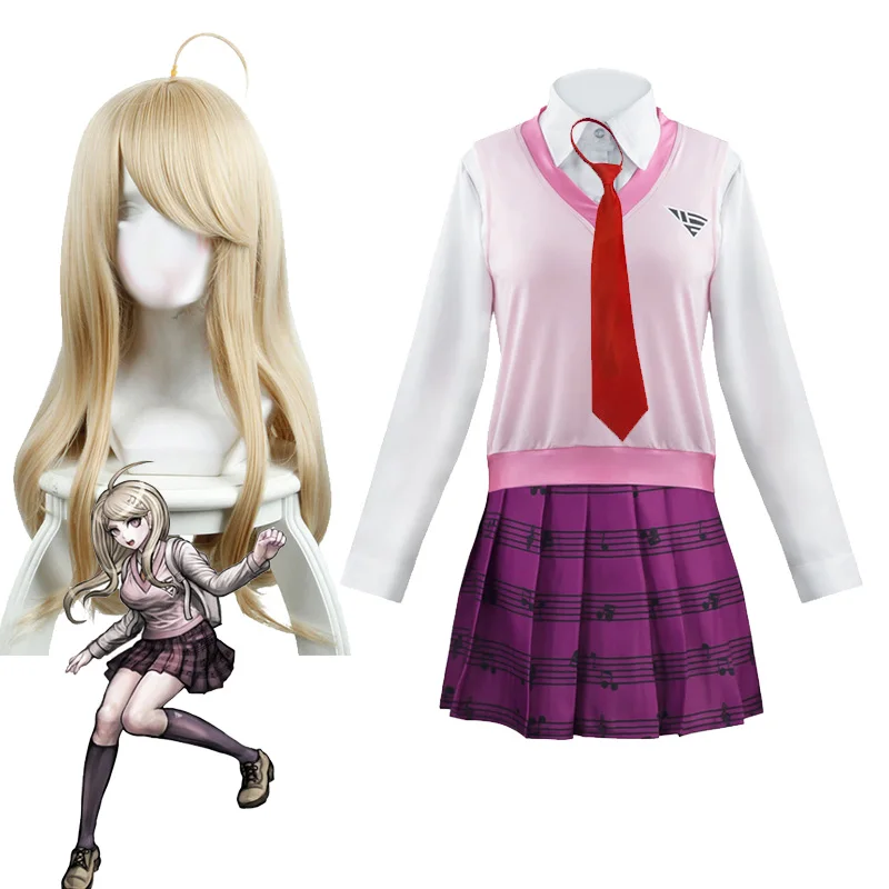 

Парики Akamatsu для косплея Game Kaede, Danganronpa V3, парики Akamatsu, униформа JK, костюмы школьницы