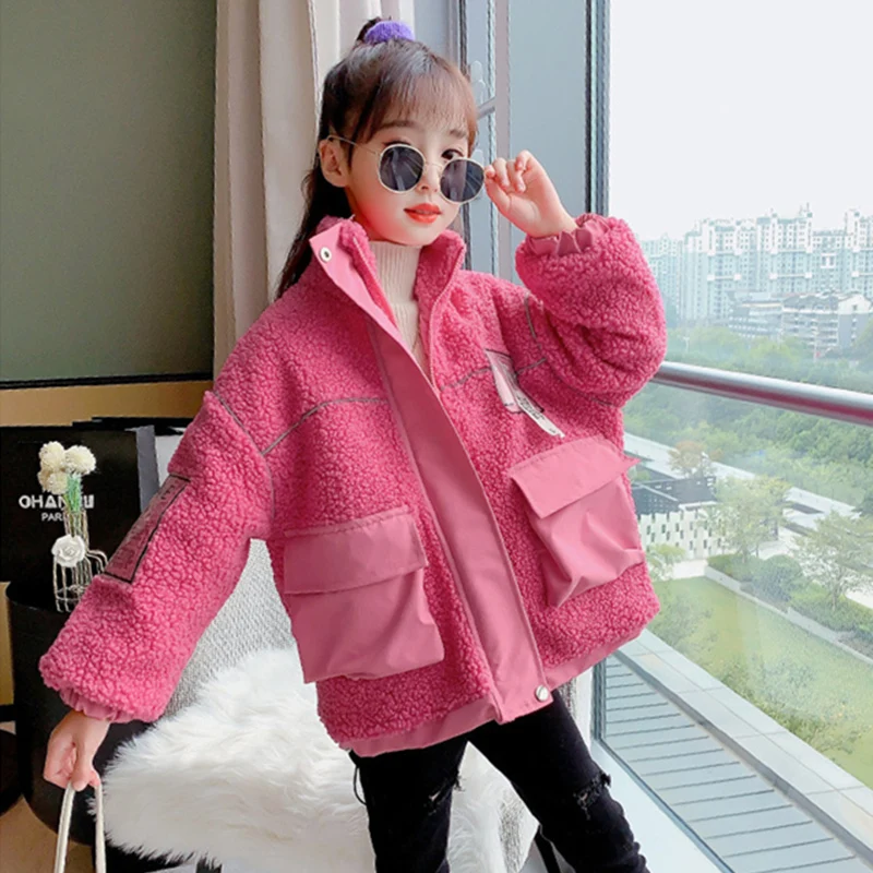 Детская куртка для девочек утепленная весенне-осенняя хлопковая подростков