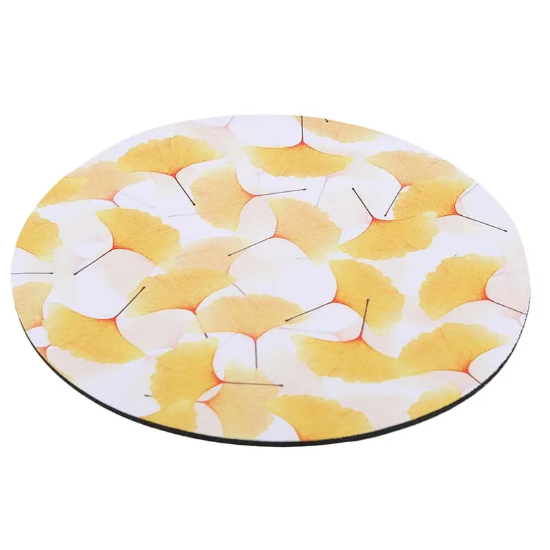 Круглый коврик для мыши серия планеты Коврик кролик животные лист компьютерное