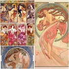 Алмазная мозаика Alphonse, Мария Муха, Набор для вышивки, домашний декор, настенная живопись, большие размеры, известные картины