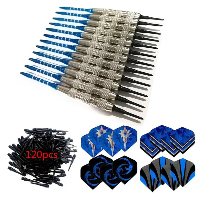 

2021 Top 12pcs/set Soft Tip Darts with Extra Tips Shafts Flights for Electronic Dartboard